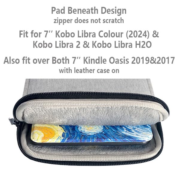 IXUECAT Kobo Libra Colour Sleeve Pouch Cover|Also Protect for 7