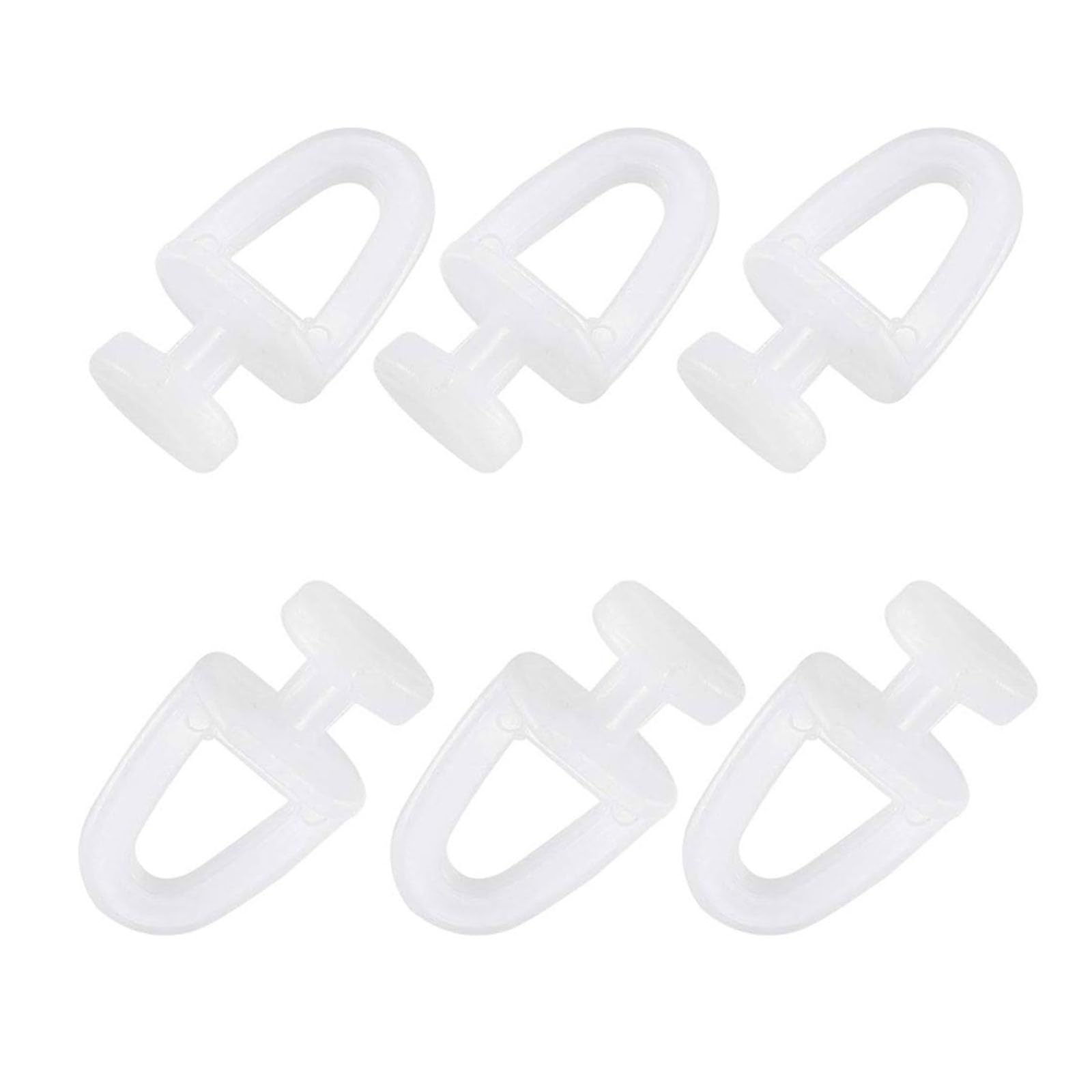 TOP-VIGOR 20Pcs 11mm Curtain Track, Plastic Curtain Rail Slider Hooks Pulleys, Curtain Track Glider Hooks for Window Curtain Door Shower Curtain, White