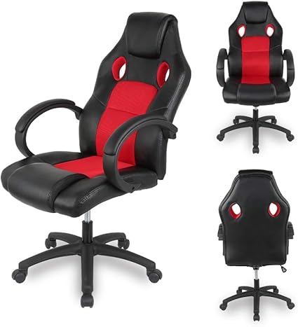 Wefun Chaise Gamer Fauteuil De Bureau Ergonomique Dossier Haut Siege Et Reglable Pour L Ordinateur Noir Rouge Amazon Fr Cuisine Maison Wefun Chaise Gamer Fauteuil De Bureau Ergonomique Dossier Haut Siege Et Reglable Pour L Ordinateur Noir Rouge Amazon Fr Cuisine Maison