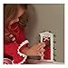 Standing miniature dimensional door surrounded with “lights” and tiny faux wreath with bow allows special entry for fairies and elves