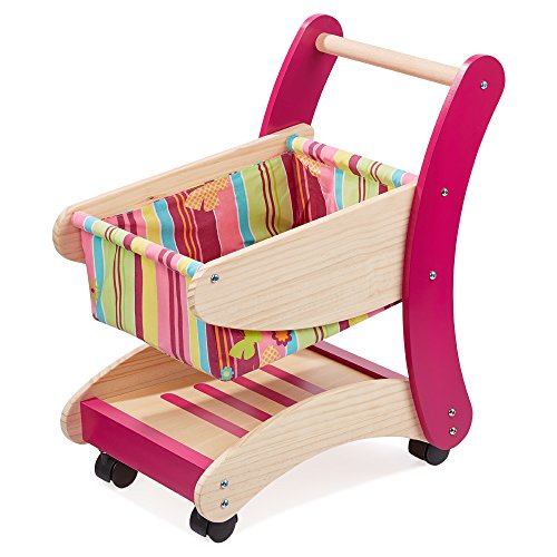 Howa Einkaufswagen für Kinder aus Holz Natur / bunt 4882