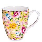PMNING 14oz Bone China Mug Pumpkin Coffee Tea Cup
