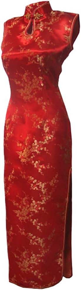 7Fairy Women's VTG Asian Red Long Chinese Wedding Dress Cheongsam