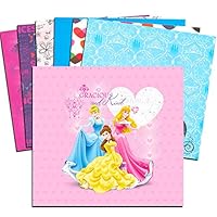 Sandy Lion Disney Princess Scrapbook Album Set - Premium Disney Princess Album, 120 Paper Sheets and Stickers (12" x 12") (Album Set)