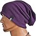 FORBUSITE Slouch Beanie for Men Women Summer Winter Long and Oversized Skull Cap, Purple B010