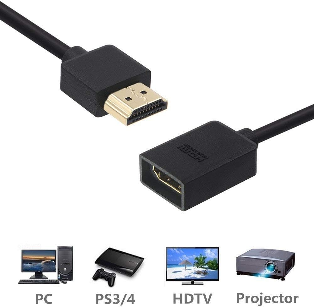 VCE 2-Pack HDMI Male to Female Swivel Adapter HDMI Extension Gold Plated Converter for Google Chrome Cast, Roku Streaming Stick: Electronics
