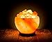 HemingWeigh Hand Crafted Rock Salt Bowl Lamp with Himalayan Salt Chips, Wood Base, Electric Wire & Bulb