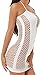 Womens Sexy Seamless Mesh Lingerie Chemise(S,White)