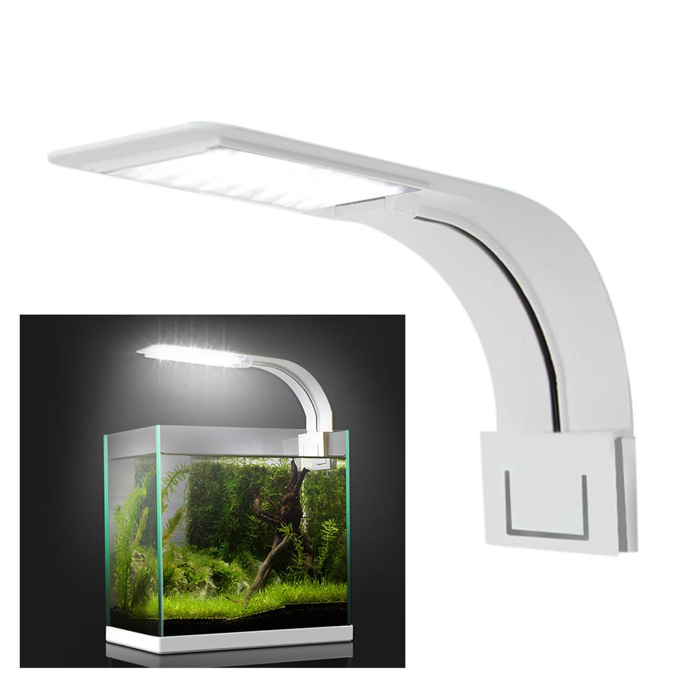 Kenyaw Clip-On Aquarium Light, 10W LED Fish Tank Lighting Lamp (White)