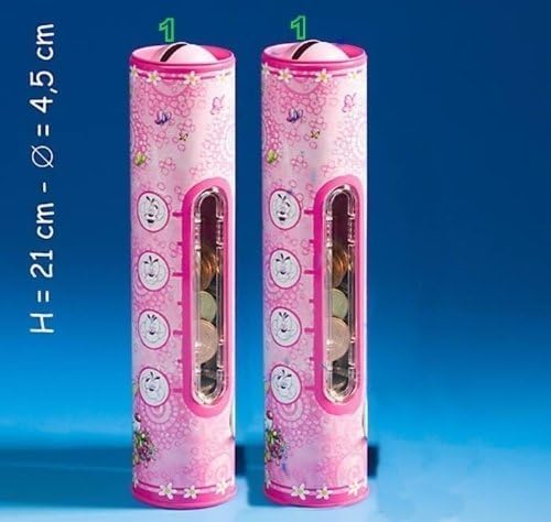 DIDDL PINK MONEY TIN TALL NARROW by Diddl