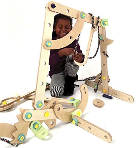 Rigamajig Junior Building Kit Designed for Hands-on Play & STEM Learning. Encourage Creativity and Critical Thinking with This Loose-Parts Building kit, for Kids Ages 5+