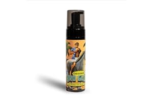 Bro Glo Self Tanner for The Boys - Quick Application Foam Mousse Easy Sunless Tan For Face and Body Oil Free Water Based Faster Skin Drying Natural Sun Kissed Bronze Color Perfect Men - 6.76 FL oz