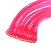 SWACC 12 Pcs Multi-Colors Party Highlights Clip on in Hair Extensions Colored Hair Streak Synthetic Hairpieces (20-Inch Curly, 6 Pcs Hot Pink + 6 Pcs Red)