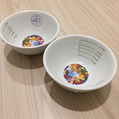 2 in 1 PORCELAIN Portion Perfection Bariatric Surgery Bowl and Plate Set (2 Bowls & 2 Plates