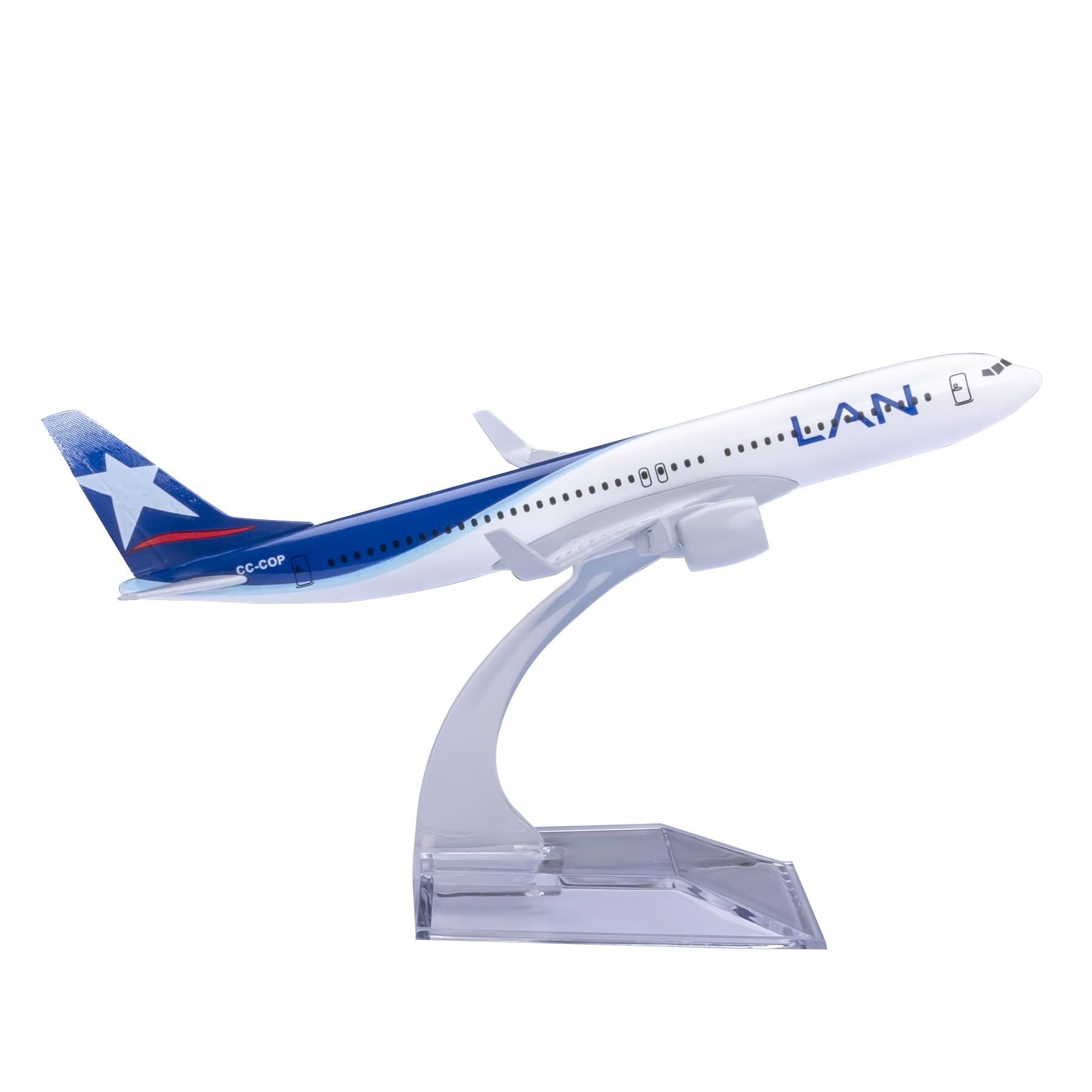 Bswath Model Airplane 1:400 Scale Model LAN Airlines B737 Model Plane Metal Plane Die-cast Alloy Airplanes for Gift and Collection