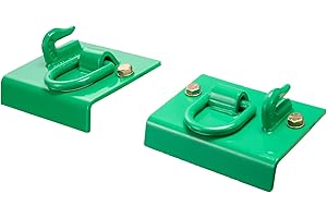 VEVOR 5/16" Tractor Bucket Hook with Tie Down Ring, Grade 70 Forged Steel 2 Pack Bolt-On Grab Hook with Back Plate Compatible