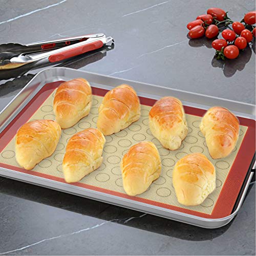 Baking Sheet with Silicone Baking Mat, Set of 8 (4 Sheets + 4 Baking