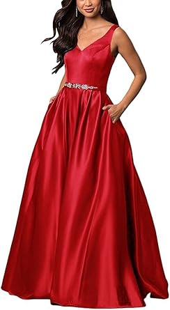 red long prom dresses 2019