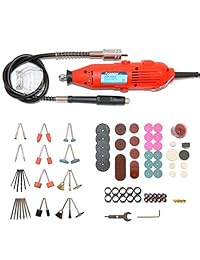 Kit de herramientas giratorias con eje flexible, herramientas de grabado eléctrico de velocidad variable con estuche de almacenamiento, incluye 200 piezas de herramientas multifuncionales para cortar, moler, lijar, afilar, carvina