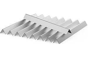 SafBbcue 67669 18-1/8" Flavorizer Bars for Weber Summit 400 Series E/S-420/450/440/460/470 Gas Grills,9PCS 16GA Stainless Steel Flavor Bars Replacement Parts,Flame Tamers