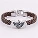 Hot Popular Cosplay Game Legend of Zelda Fashion Braided Leather Alloy Clasp Bracelet Cuff Wristbands