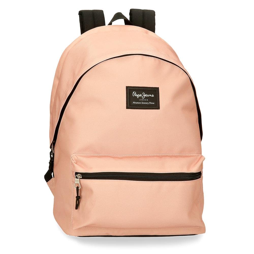 Pepe Jeans Aris Laptop Backpack Double Compartment 15.6" Pink 31x44x15cm Polyester 20.46L, pink, Laptop Backpack Double Compartment
