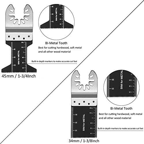 DIAGTREE 20 Metal Wood Oscillating Multitool Quick Release Saw Blades