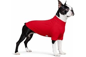LoveLongLong Spring Summer Cooling Dog T-Shirt with UV Protection and Moisture-Wicking Fabric Blank Color Red L