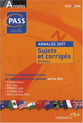 Concours PASS, annales du concours 2007