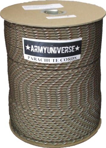 Desert Camouflage Parachute Cord 550lb Nylon USA Paracord Spool 1000'