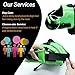 VIVAGLORY Rip Stop Dog Life Vest, Swimming Vest with Handle, Buoyancy for Doggy Puppy, Dog Life Jacket for Swimming & Boating, S, Bright Green