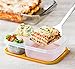Bento Box, PYRUS Bento Lunch Box 3 Divided Compartments Reusable Lunchbox with Multi Colored Lids Perfect for School and Office(4PACK)