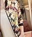 Orangesky Women Stand Collar Long Sleeve Zipper Floral Printed Bomber Jacket (S)
