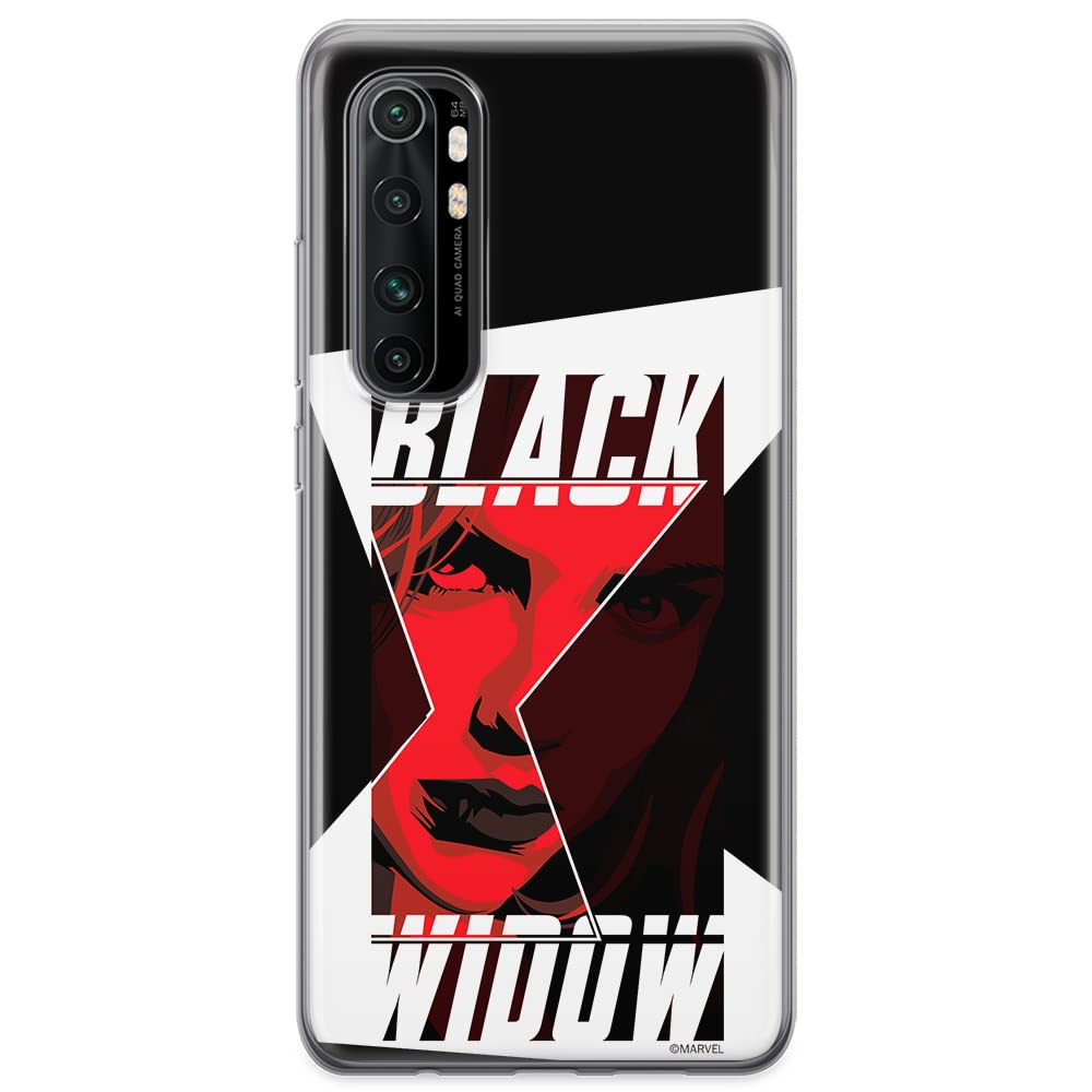 ERT GROUP mobile phone case for Xiaomi MI NOTE 10 Lite original and officially Licensed Marvel pattern Black Widow 012 optimally adapted to the shape of the mobile phone, case made of TPU