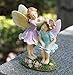 LA JOLIE MUSE Miniature Fairy Garden Figurines - 4 Inch Hand Painted Resin Fairy Sisters Figurines for Indoor & Outdoor Holiday Ornaments Gifts for Mom Girls Kids Adults