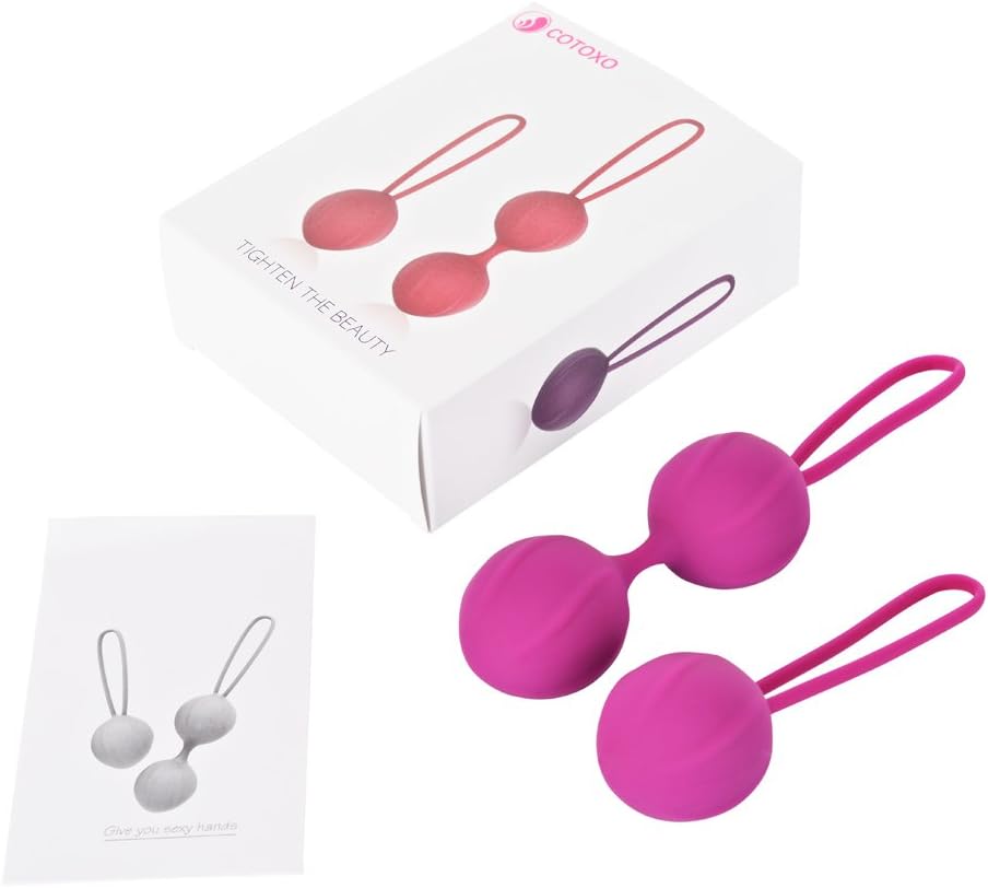 COTOXO Kegel Balls, Kegel Exercise Weights Ben-wa Balls Vagina Tightening Bladder Control and Pelvic Floor Exercises for Women