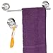 InterDesign Forma Power Lock Max Suction Wash Cloth Bar for Bathroom Shower - Clear/Brushed Stainless Steel