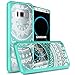 CoverON Hard Slim Fit ClearGuard Series for Samsung Galaxy S8 Case, Teal Mandala Design