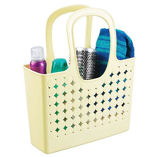 InterDesign Orbz Bathroom Shower Tote for Shampoo, Cosmetics, Beauty Products - Medium, Lemon - Thumbnail 2
