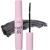 ETUDE Curl Fix Mascara, Lash Mascara, Strong Curl Up, Long-Lasting, Waterproof, Light-Weight, Korean Makeup, Beauty, Vegan Certified, Black (0.27 Fl Oz)