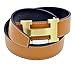 HG-products H-Style unisex Business Casual Belt [3.8CM] (Gold/Brown, 115CM [Waist 30~36