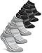 Tesla CLSL TM-MZS05-DGKZ_Large Men's 6-Pairs Atheltic No Show Socks Cushioned Comfort w Mesh MZS05