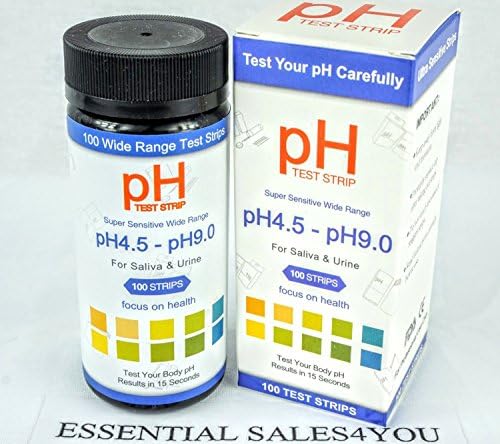 pH Strips 4.5-9 Universal Test Water Quality Swimming Pools, Hot Tub, Hydroponics, Aquarium, Kombucha, Household Drinking Water, Soil, Urine &amp; Saliva, Alkaline &amp; Diabetic Diet