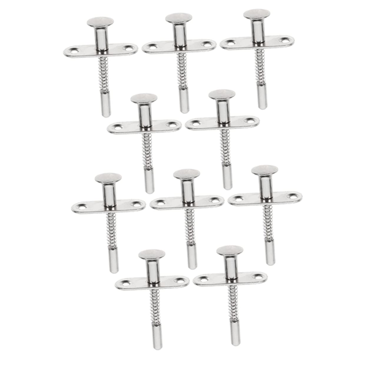 10Pcs Spring Loaded Plunger Latches Push to Open Door Catches for Storage Doors Cabinets and Lift Adjustment Rods