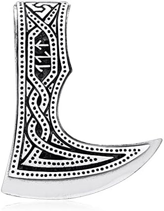 Viking Slavic Perun Axe Double Sided Legendary Amulet Pendant 925 Sterling Silver