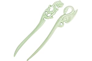 kilofly 2pc Chinese Style Women Girls Porcelain Accessories Hair Pin Sticks Set