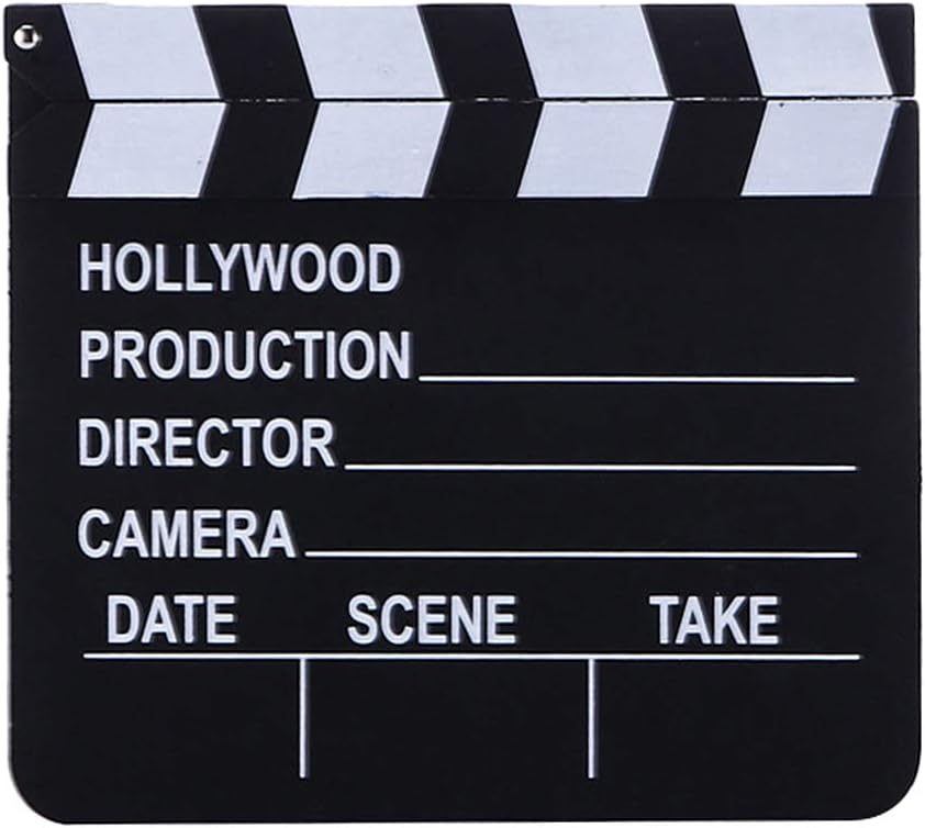 Tonpot TV movie clapper Professional studio photography video Black director movie clapboard scene clapper Size: 20cm*18cm