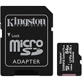 Kingston 64GB microSDXC Canvas Select Plus Class 10 Flash Memory Card SDCS2 Memory