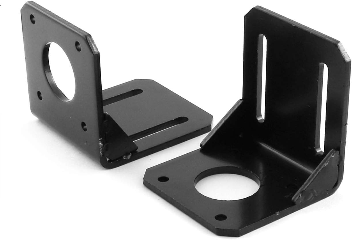 ZRM&E 3PCS 42 Stepper Motor Mounting Bracket Holder L Shape Fixed Seat Stepper Motor Mount Stand with Mounting Screws - - 
