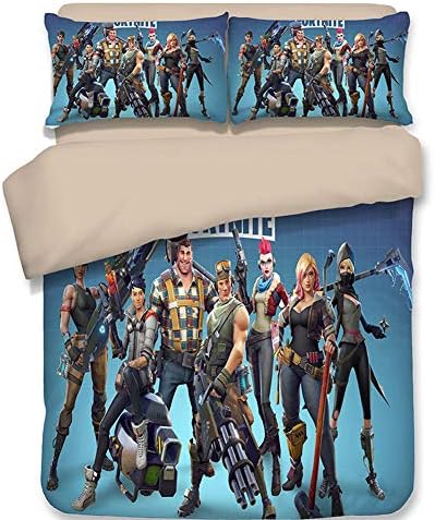 XHCWE Bedding Set Full Size Easy Care Lightweight Polyester Print Pattern, 3D Color Design Print Quilt Cover